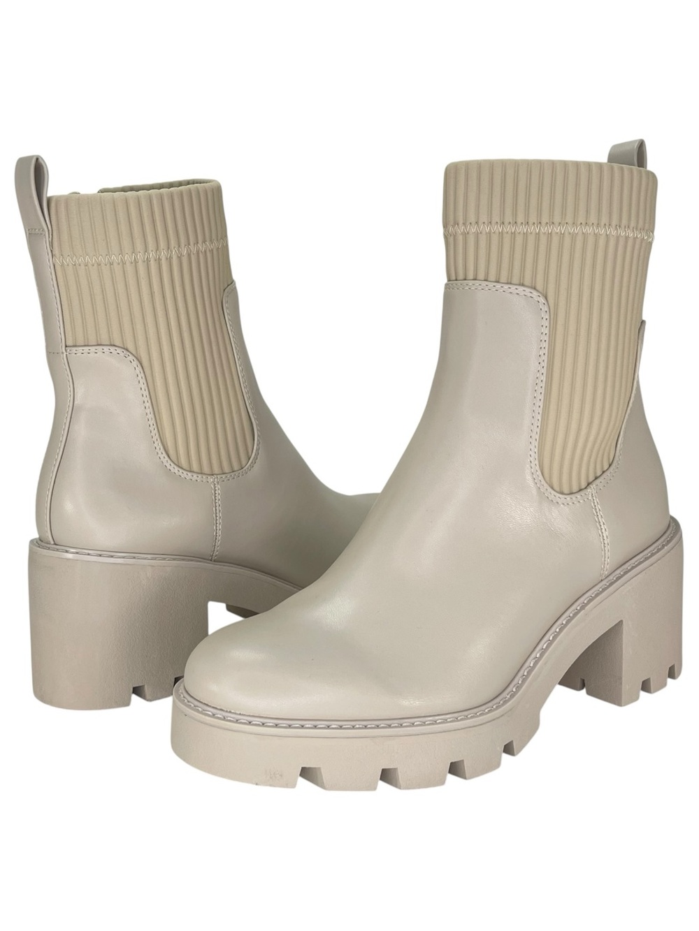 Bar III Versuz Ivory Faux Leather Womens High Too Ankle Boots Size 10M - Picture 11 of 13